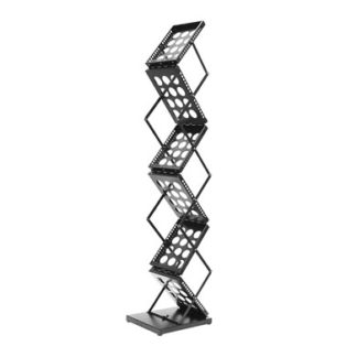 Brochure Stand A4 A5 Size Zig Zag Stand Black - Side